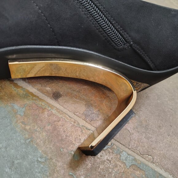 Jeffrey Campbell Stretch Bootie with gold heel - Picture 8 of 10